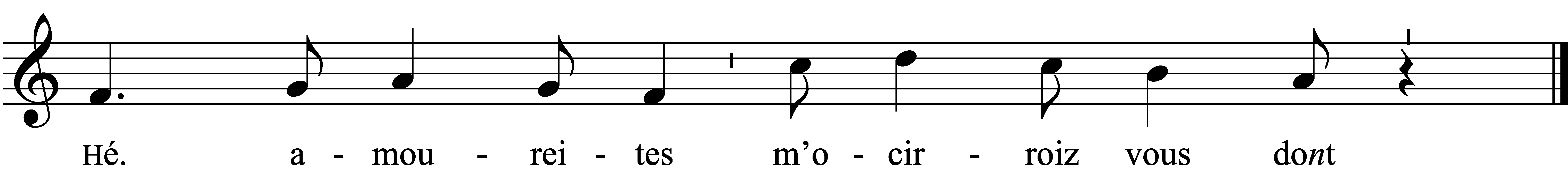 Refrain musical notation